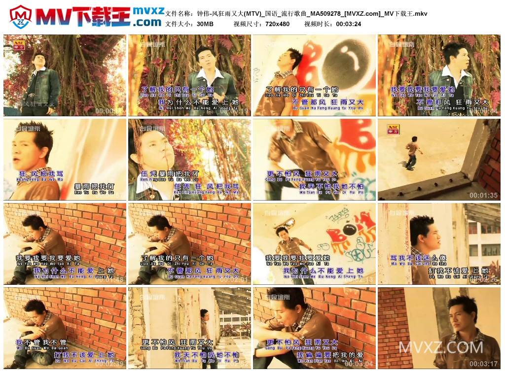 钟伟-风狂雨又大(MTV)_国语_流行歌曲_MA509278